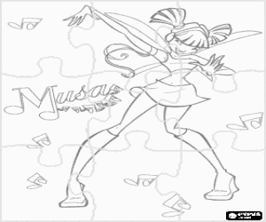 για ζωγραφική Παζλ με Musa, Winx Club
