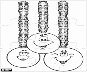 για ζωγραφική Παζλ με χαμογελώντας Χριστούγεννα μπάλες