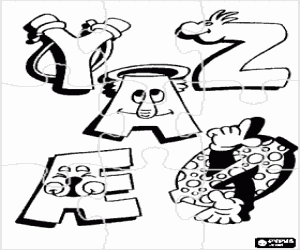 για ζωγραφική Παζλ παράξενους γράμμα