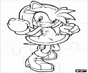 για ζωγραφική Παζλ της Amy Rose, Sonic