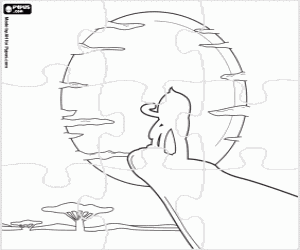 για ζωγραφική Παζλ του Pypus ως ο βασιλιάς των λιονταριών