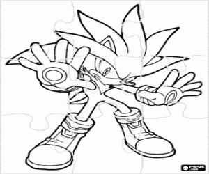 για ζωγραφική Παζλ του Silver the Hedgehog