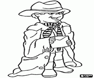 για ζωγραφική Παιδί με τα ρούχα του πατέρα του