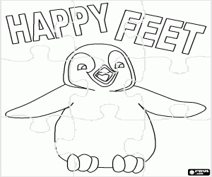 για ζωγραφική Πιγκουίνος παζλ Happy Feet