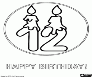 για ζωγραφική Πολλά συγχαρητήρια για δώδεκα χρόνια