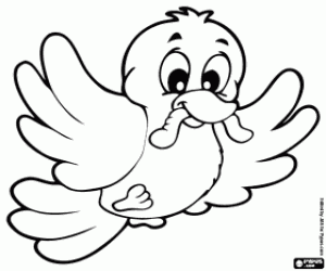 για ζωγραφική Πουλί με ένα σκουλήκι