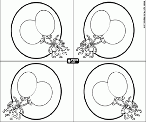 για ζωγραφική Προσκλητήρια του πάρτυ με μπαλόνια