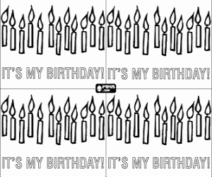 για ζωγραφική Πρόσκληση σε πάρτι με κεριά