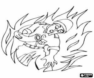 για ζωγραφική Πυροσβέστης ανάμεσα στις φλόγες