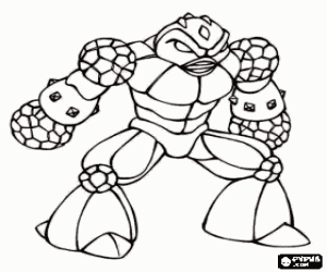 για ζωγραφική Ρίχνει πέτρα, μια Gormiti