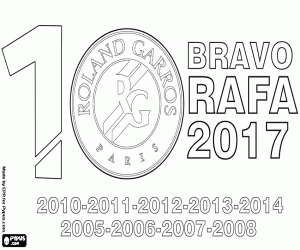 για ζωγραφική Ραφα Ναδάλ, 10 Ρολάν Γκαρός τίτλους