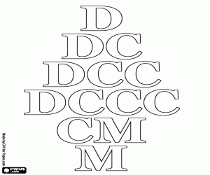 για ζωγραφική Ρωμαϊκοί αριθμοί από 500 έως 1000