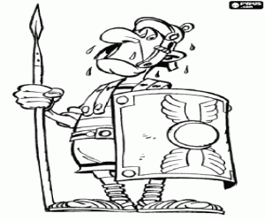 για ζωγραφική Ρωμαϊκός στρατιώτης φοβάται των Γαλατών