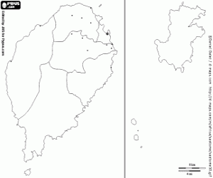 για ζωγραφική Σάο Τομέ και Πρίνσιπε χάρτη