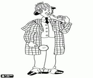 για ζωγραφική Σέρλοκ Χολμς με μια Καπνοσύριγγα