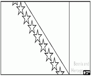 για ζωγραφική Σημαία της Βοσνίας και Ερζεγοβίνης