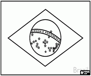 για ζωγραφική Σημαία της Βραζιλίας