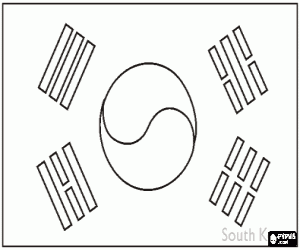 για ζωγραφική Σημαία της Νότιας Κορέας