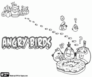 για ζωγραφική Σκηνή από το βιντεοπαιχνίδι Angry Birds