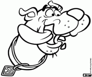 για ζωγραφική Σκούμπι Ντου με τη γλώσσα έξω