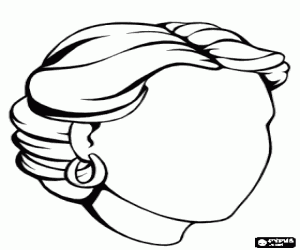 για ζωγραφική Σχεδιάστε το κεφάλι του μια νεαρή γυναίκα