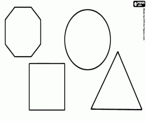 για ζωγραφική Τέσσερις 2D γεωμετρικές φιγούρες