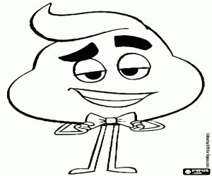 για ζωγραφική Τα emoji Poop, Κακά, ένα χαρακτήρα