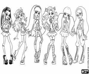για ζωγραφική Τα κορίτσια από το Monster High