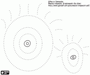 για ζωγραφική Τα μάτια σχετικά με διακεκομμένη γραμμή