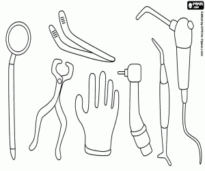 για ζωγραφική Τα όργανα του οδοντιάτρου