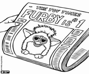 για ζωγραφική Το Furby στην εφημερίδα