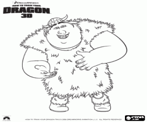 για ζωγραφική Το Βίκινγκ Λεπιας Fishlegs