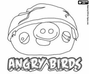 για ζωγραφική Το γουρούνι με κράνος, Angry Birds