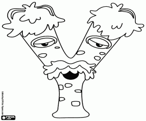 για ζωγραφική Το γράμμα Y, μια παλιά τέρας