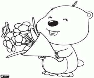 για ζωγραφική Το μικρό και ντροπαλός κάστορας Loopy