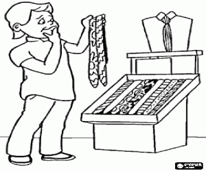 για ζωγραφική Το παιδί και η γραβάτα για τον μπαμπά