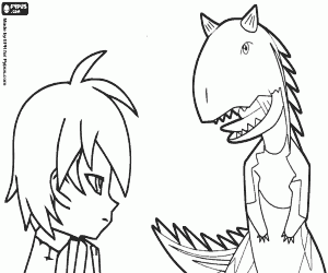 για ζωγραφική Το προφίλ της Rex και της Ace, Dinosaur King