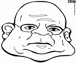 για ζωγραφική Το πρόσωπο ενός δικαστή