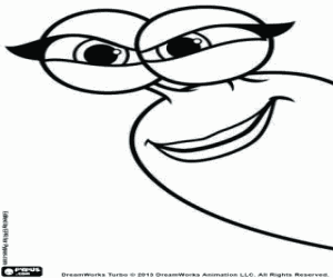 για ζωγραφική Το πρόσωπο του σαλιγκαριού Φλόγα