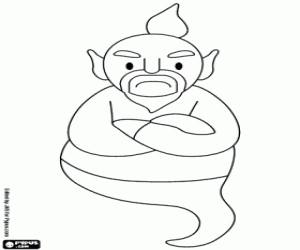 για ζωγραφική Το τζίνι από το λυχνάρι του Αλαντίν