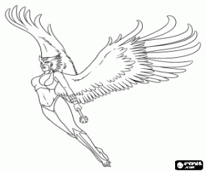 για ζωγραφική Το υπερήρωα Hawkgirl