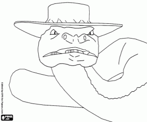 για ζωγραφική Το φίδι Jake από Rango