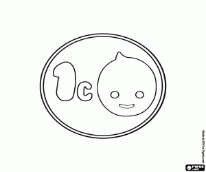 για ζωγραφική Του Pypus κέρμα του 1 σεντ