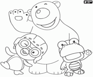 για ζωγραφική Τρεις φίλοι, Pororo, Poby και Crong