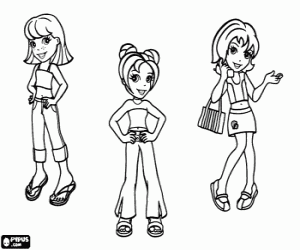 για ζωγραφική Τρεις φίλοι του Polly στην PollyWorld