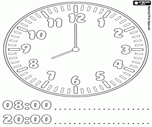 για ζωγραφική Τώρα ώρα είναι οκτώ ακριβώς