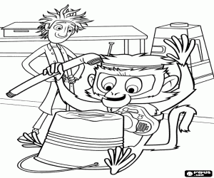 για ζωγραφική Φλιντ παρατηρώντας Steve τον πίθηκο