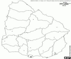 για ζωγραφική Χάρτης της Ουρουγουάης