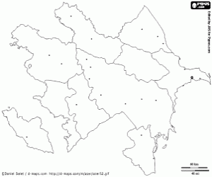 για ζωγραφική Χάρτης του Αζερμπαϊτζάν