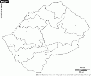 για ζωγραφική Χάρτης του Λεσότο